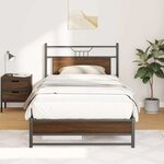 vidaXL Cadre de lit sans matelas chêne marron 100x190 cm