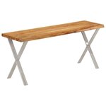 vidaXL Banc avec bord vivant 105 cm bois d'acacia massif