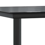 vidaXL Ensemble à manger de jardin coussins 7Pièces noir poly rotin verre