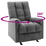 vidaXL Fauteuil inclinable Gris clair Tissu