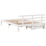 vidaXL Cadre de lit avec tiroirs sans matelas blanc 140x190 cm