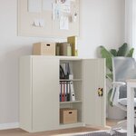 vidaXL Classeur blanc 90x40x105 cm acier