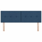 vidaXL Tête de lit Hauteur réglable avec tête de lit Bleu 160 cm tissu