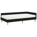 vidaXL Cadre de lit d'angle avec matelas avec matelas 2 Pièces Vert tissu