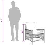 vidaXL Chaise de jardin Beige 60 x 70 x 78cm polyrotin