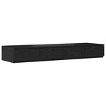 vidaXL Cadre de lit de rangement Bois noir 120x190 cm