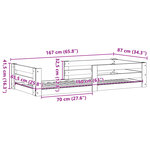 vidaXL Cadre de lit sans matelas 80x160 cm bois massif de pin