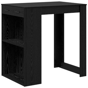 vidaXL Table de bar Chêne noir 102 x 70 x 103 5 cm Bois d'ingénierie