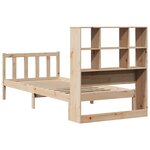 vidaXL Lit bibliothèque sans matelas 90x190 cm bois de pin massif