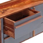 vidaXL Buffet gris 120x30x55 cm bois massif