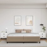 vidaXL Lit avec matelas Cappuccino 200 x 200 cm Faux cuir
