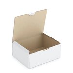 Boîte carton blanche d'expédition rajapost 25x20x10 cm (lot de 50)