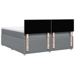 vidaXL Sommier à lattes de lit avec matelas Gris clair 180x200cm Tissu