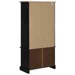 vidaXL Armoire à vin HALDEN casiers à vin porte coulissante noir pin