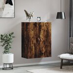 vidaXL Armoire murale chêne fumé 69 5x34x90 cm