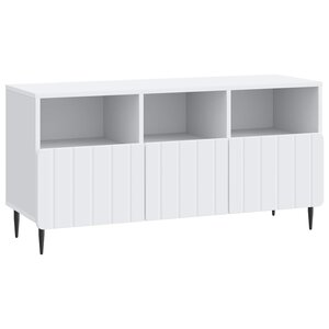 vidaXL Meuble TV Blanc 102 x 34 5 x 50 cm Bois d'ingénierie