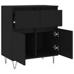 vidaXL Buffet Noir 60x35x70 cm Bois d'ingénierie
