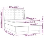 vidaXL Sommier à lattes de lit avec matelas Crème 140x200cm Similicuir