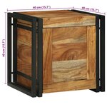vidaXL Coffres de rangement 40 x 40 x 40 cm Bois d'acacia massif