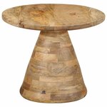 vidaXL Table d'appoint Ø50x40 cm bois de manguier massif