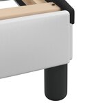 vidaXL Cadre de lit sans matelas Zadar blanc et noir 200x200 cm similicuir