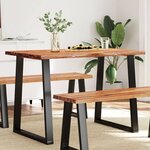 vidaXL Table à manger 110x70x75 cm bois d'acacia solide à bord vif