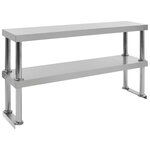 vidaXL Table de travail de cuisine avec étagère 120x60x150 cm Inox