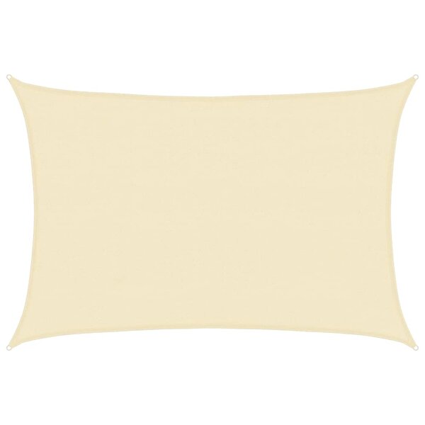 vidaXL Voile d'ombrage 160 g/m² Crème 4x5 m PEHD