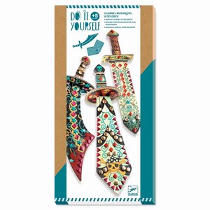 Djeco DJ07902 - Sabres mosaïques à décorer - Do it Yourself