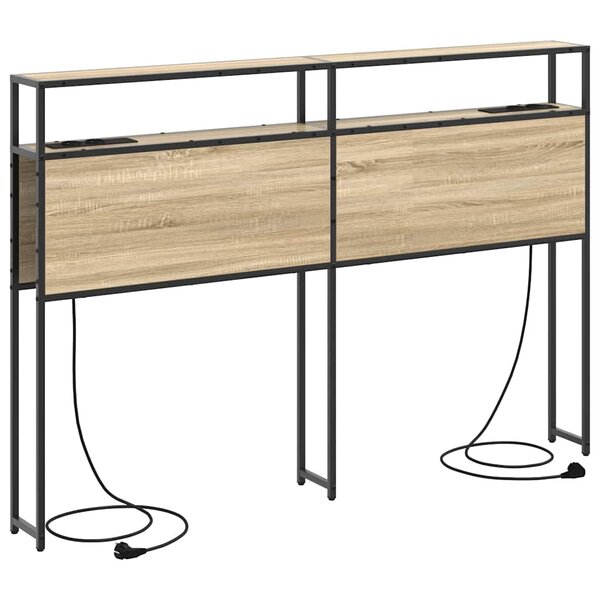 vidaXL Tête de lit de rangement Chêne sonoma 120 cm Bois d'ingénierie