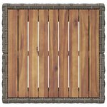 vidaXL Ensemble bistro de jardin 3 Pièces Gris Poly rotin