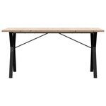 vidaXL Table à manger cadre en Y 160x80x75 5 cm bois pin massif fonte