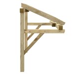 vidaXL Auvent de porte 150x100x100 cm Bois de pin solide
