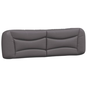 vidaXL Coussin de tête de lit Hvar gris 180 cm similicuir