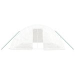 vidaXL Serre avec cadre en acier blanc 30 m² 6x5x2 3 m