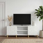 vidaXL Meuble TV 150 x 31 x 50 cm Blanc Bois d'ingénierie