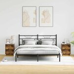 vidaXL Cabinet de chevet 2 Pièces Chêne fumé 39 x 34 5 x 50 cm