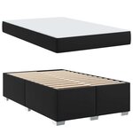vidaXL Cadre de lit avec matelas Noir 120 x 200 cm tissu