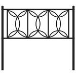 vidaXL Tête de lit de remplacement métal noir 107 cm