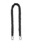 THIRARD - Chaîne acier gainé nylon Loops vélo moto barrières 1.2m noir - THIRARD