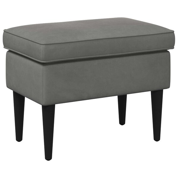 vidaXL Pouf Gris foncé 55 x 35 x 41 cm Velours