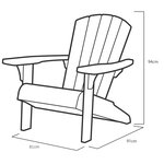 Keter Chaise Adirondack Troy Blanc