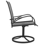 vidaXL Chaises pivotantes de jardin lot de 2 Textilène et acier Gris