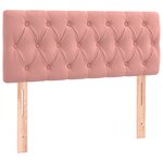 vidaXL Tête de lit à LED Rose 90x7x78/88 cm Velours