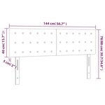 vidaXL Têtes de lit 2 Pièces Crème 72x5x78/88 cm Tissu