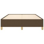 vidaXL Cadre de lit sans matelas marron foncé 140x200 cm tissu