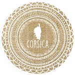 Set de table rond en toile de jute corsica carte