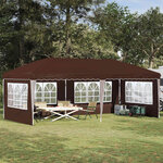 vidaXL Tente de fête pop-up 575 x 289 x 245 cm Marron