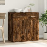 vidaXL Buffet chêne fumé 79x38x80 cm bois d'ingénierie