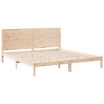 vidaXL Cadre de lit extra long sans matelas 180x220 cm bois massif